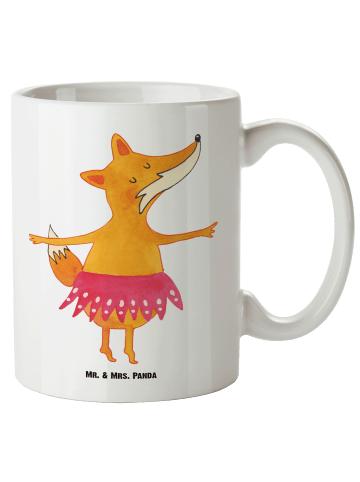 Mr. & Mrs. Panda Keramiktasse Fuchs Ballerina ohne Spruch in Weiß