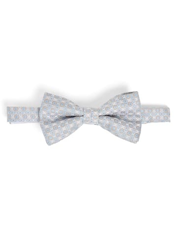 WILVORST Herren Fliege und Einstecktuch in silber hellblau - 0001