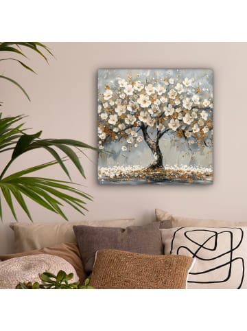 OnlyWow Leinwand Bilder Weißer Baum