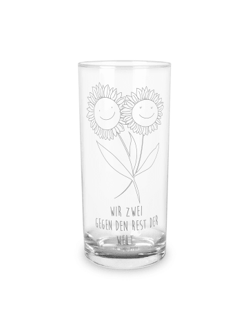 Mr. & Mrs. Panda Tumbler Blume Sonnenblume mit Spruch in Transparent