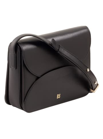 DuDu Cefalonia Umhängetasche Leder 21 cm in black rosa