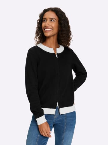 Heine Strickjacke in schwarz-ecru