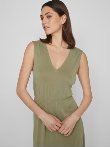 Vila Elegantes Sommer Kleid V-Ausschnitt in Grün