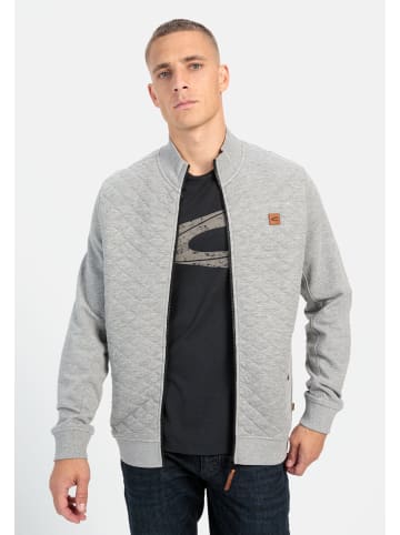 Camel Active Sweatjacke mit Steppmuster in Grau