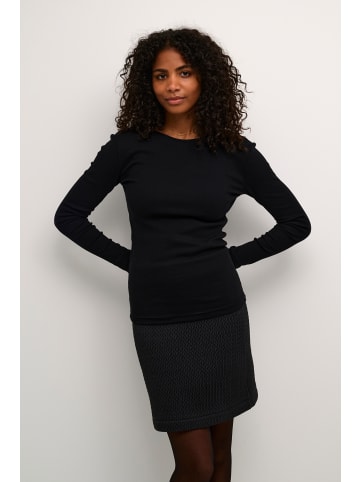Kaffe Langarm-Shirt KAcarna Slim fit in Black Deep