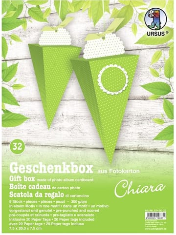 Buntpapierfabrik Ludwig Bähr Geschenkbox Chiara 7,5x20x7,5cm Packung mit 5 Stück Motiv: 32
