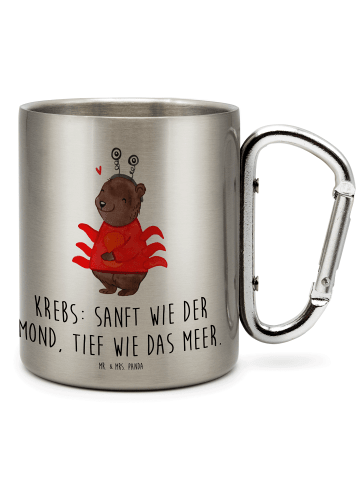 Mr. & Mrs. Panda Tasse Krebs Astrologie mit Spruch in Silber