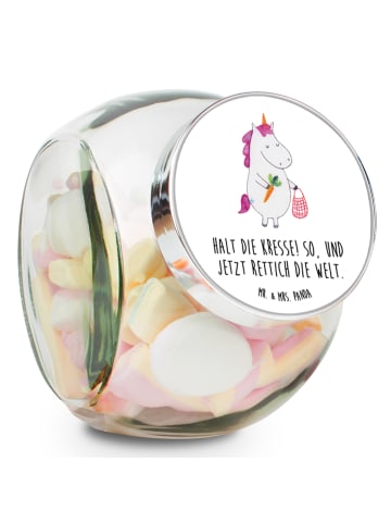 Mr. & Mrs. Panda Bonbonglas Einhorn Gemüse mit Spruch in Weiß