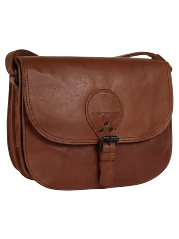 SPIKES & SPARROW Umhängetasche echt Leder in cognac