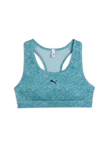 Puma Sport-BH "4keeps Bra - P Pebble Print Mid" in Blau