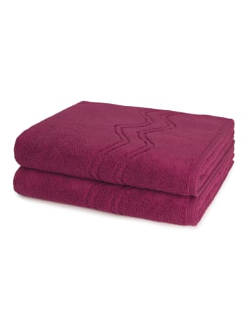 Ross 2 X Duschtuch im Set Cashmere feeling in Fuchsia