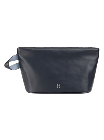 DuDu Fuerteventura Kosmetiktasche Leder 28 cm in navy