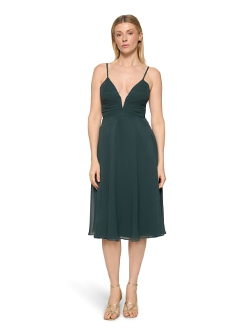 Vera Mont Chiffonkleid mit V-Ausschnitt in Dusty Slate
