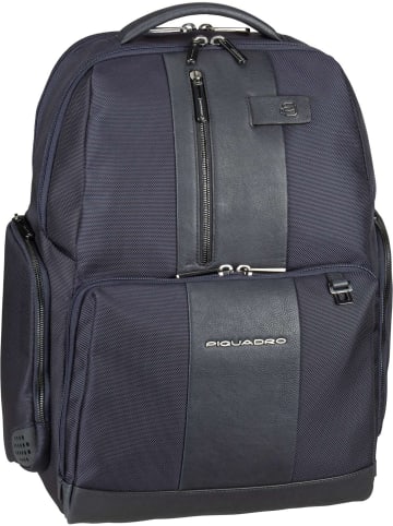 Piquadro Rucksack / Backpack Brief Fast-Check Backpack 4532 RFID in Blu