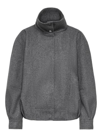 ONLY High Collar Bomberjacke in Dark Grey Melange