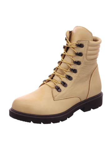 Esgano Damenschnürrstiefel kalt flach  in  Gelb