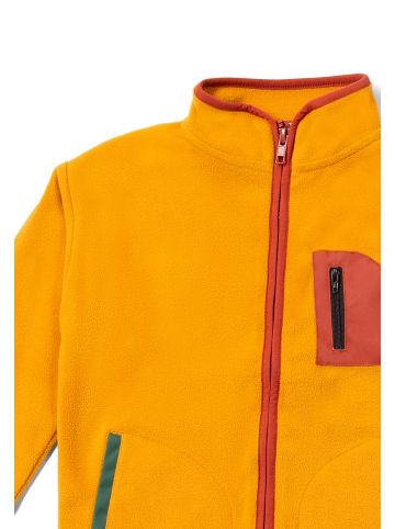 Little Green Radicals Zip Up Recycled Fleece Jacket in Gold