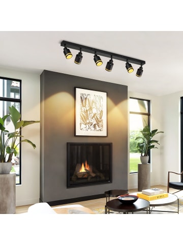 ZMH Deckenleuchte in schwarz Modern 6-flammige GU10 Deckenspot