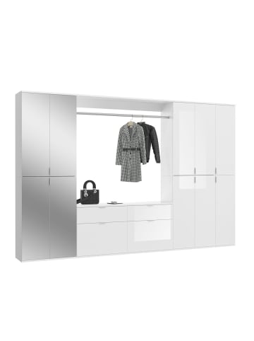 ebuy24 Garderobenaufstellung ProjektX Weiß 293 x 34 cm