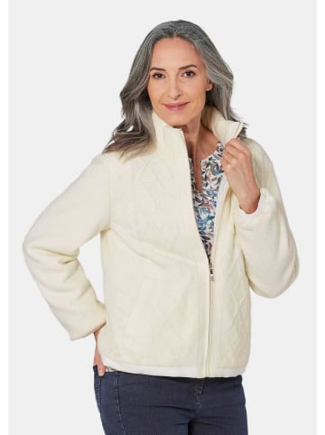 GOLDNER Kurzgröße: Wendejacke in Strick- oder Steppoptik in cremeweiß