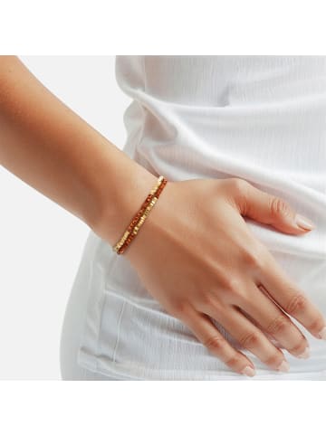 Lulu & Jane Armband aus Metall-Legierung mit Glas in gelbgold