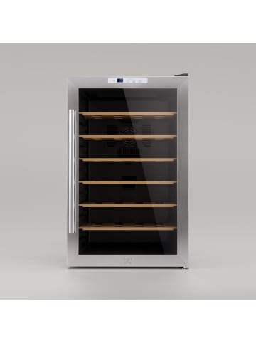 Les Petits Champs Weinkühlschrank 28 Flaschen CAVC28 Silber Energieklasse G