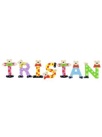 Playshoes Deko-Buchstaben "TRISTAN" in bunt