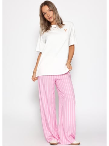 SASSYCLASSY Oversize T-Shirt mit Print in Weiß