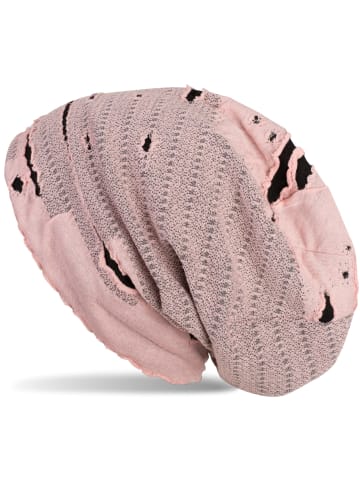 styleBREAKER Beanie Mütze in Rose-Schwarz