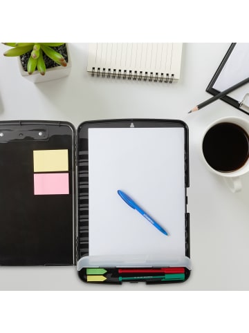 relaxdays 6 x Klemmbrett in Schwarz - (B)25 x (H)36,5 x (T)4 cm