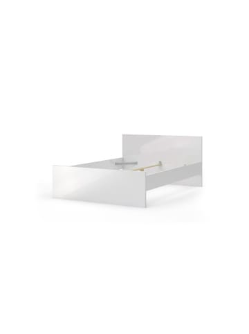 ebuy24 Bett Nada Weiß 146 x 197 cm
