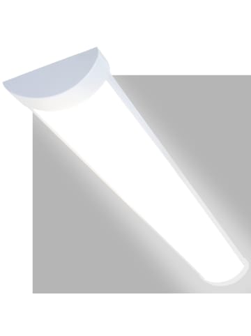 ZMH LED Deckenleuchte in weiß L 120CM Flach 36W 4000K Neturalweiß Kellerlampe