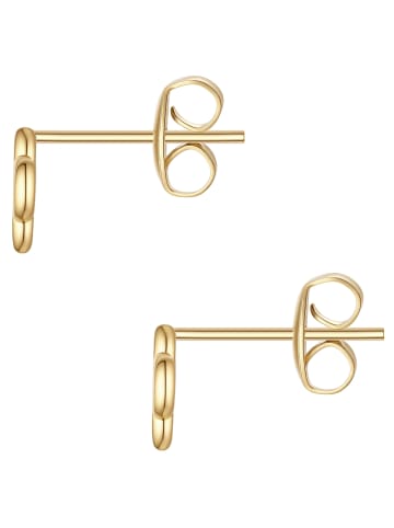 Glanzstücke München Ohrringe Ohrstecker Kleeblatt aus Edelstahl in gelbgold