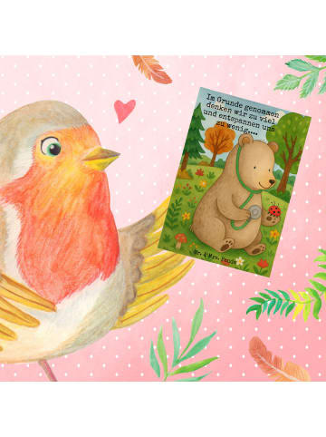 Mr. & Mrs. Panda Glückwunschkarte Bär Arzt Design mit Spruch in Weiß