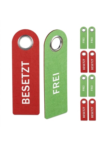 10 x Türschild "Besetzt Frei" in Rot/ Grün