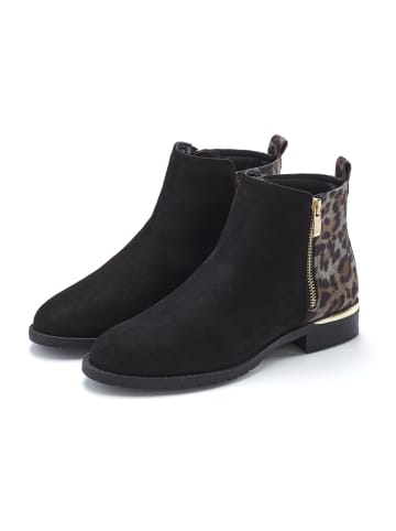 LASCANA Stiefelette in schwarz/leo