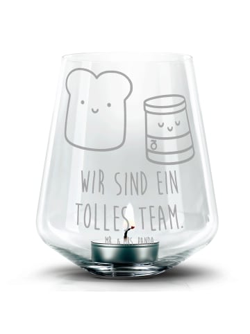 Mr. & Mrs. Panda Kerzenhalter Toast Marmelade mit Spruch in Transparent