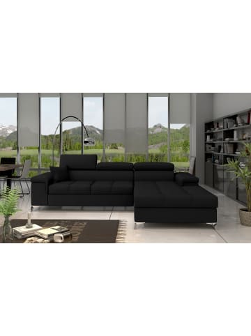MF Design Ricky Recamiere Rechts in Schwarz -  (L) 205 x (B) 281 x (H) 88 cm