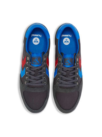 Hummel Sneaker Low Hmlslimmer Stadil Low in CASTLEROCK/RIBBONRED/BRIL BLUE