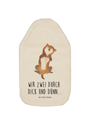 Mr. & Mrs. Panda Wärmflasche Hund Streicheln mit Spruch in Weiß