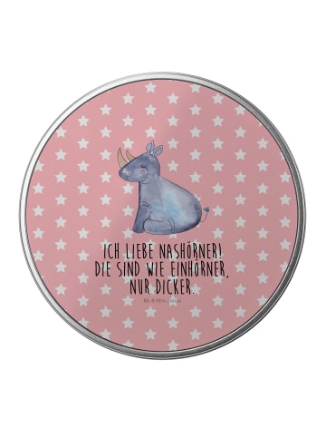 Mr. & Mrs. Panda Aufbewahrungsbox Einhorn Nashorn mit Spruch in Rot Pastell