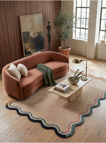 KADIMA DESIGN Teppich Wolle Handgetuftet WINCH Geometrisch Wohnzimmer Modern in Natur
