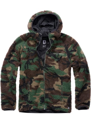 Brandit Fleecejacke/Fleecepullover "Teddyfleece Worker Jacket" in Camouflage