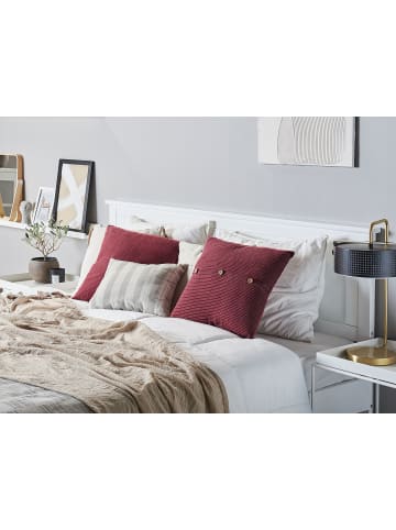 Beliani 2er-Set Dekokissen CAMPANULA in Rot