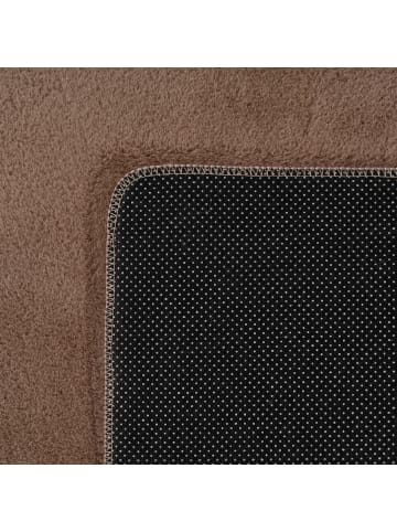 KADIMA DESIGN Teppich Kurzflor Waschbar Einfarbig ISAR Strapazierfähig OEKO-TEX in Mokka