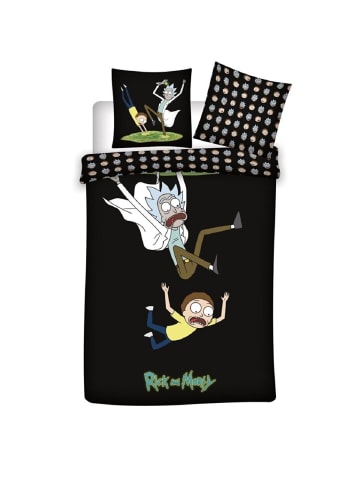 Rick and Morty Bio-Bettwäsche-Set 140x200 cm 100% GOTS-zertifizierte Baumwolle in Mehrfarbig