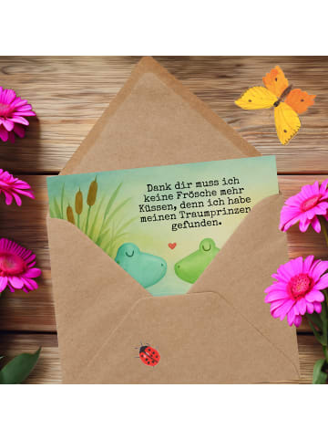 Mr. & Mrs. Panda Glückwunschkarte Frosch Liebe Design mit Spruch in Weiß