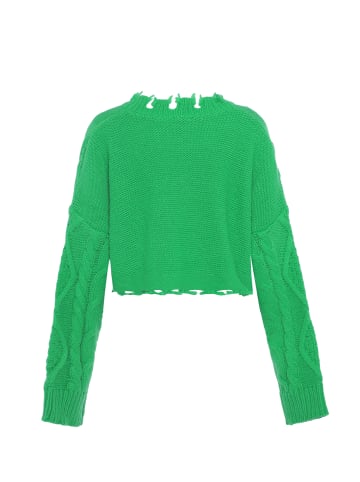 myMo Damen Strickpullover in GRÜN