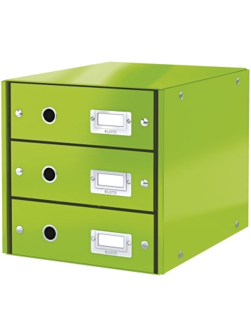 Leitz Schubladenset Click & Store Wow 3 Schubladen Graukarton grün