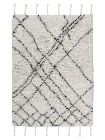 Hochflor Teppich Clara 130 in Natur Elfenbein
